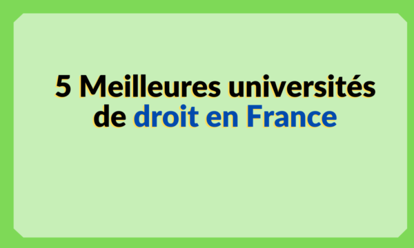5 Meilleures universités de droit en France