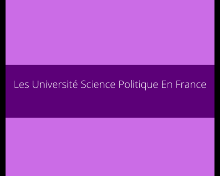 Les Université Science Politique En France