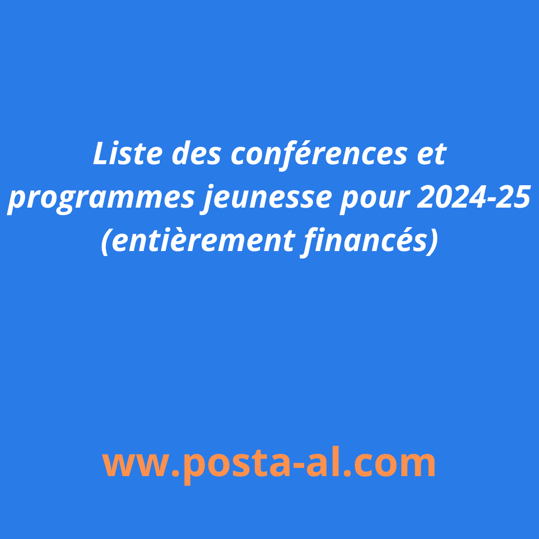 Liste des conférences et programmes jeunesse pour 202425 (entièrement